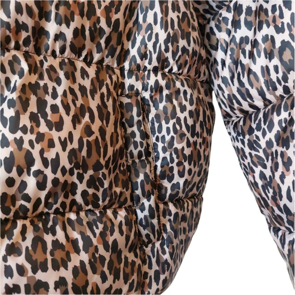 Levi's Jeans Leopard Print Puffer Jacket Size Large - Picture 5 of 12